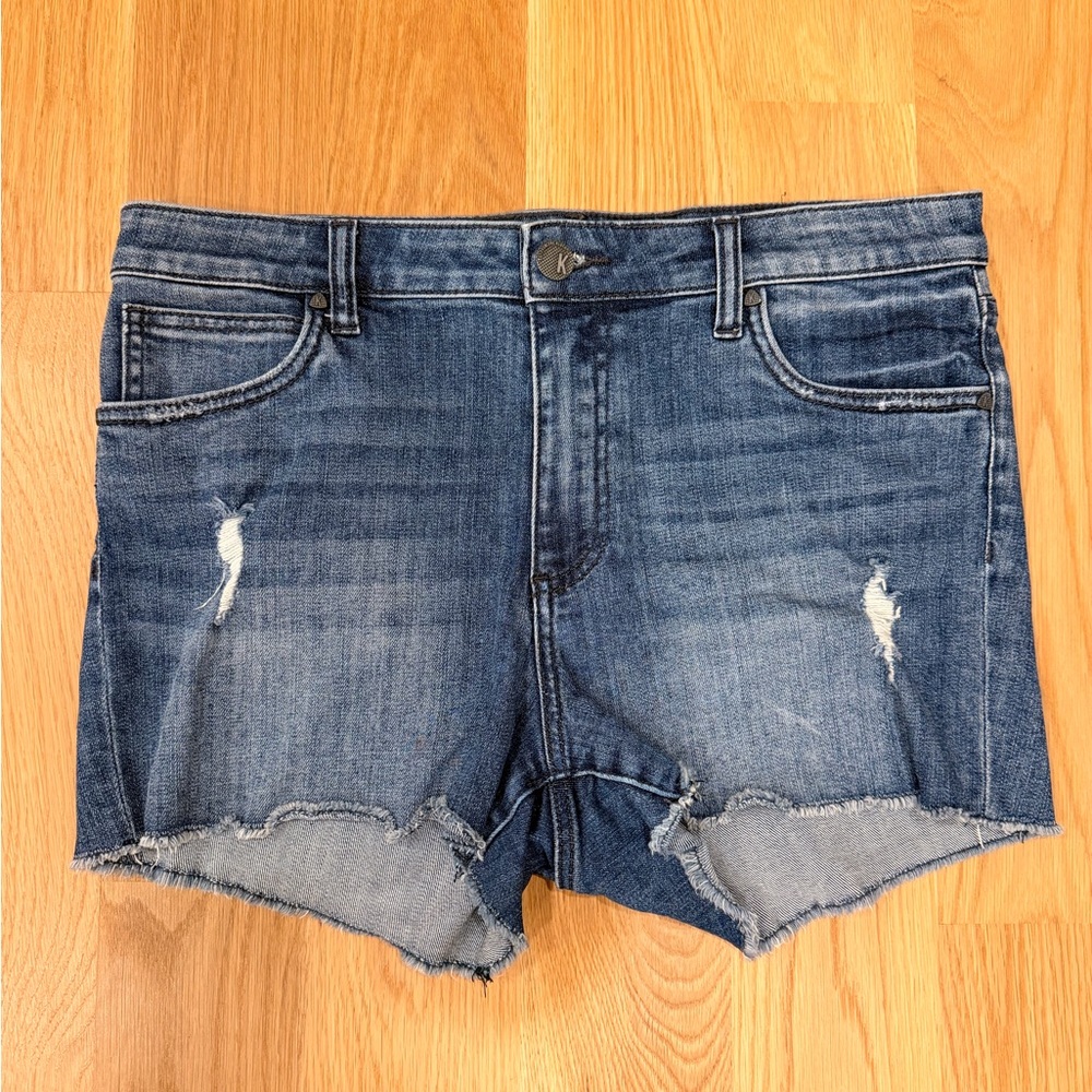 Kut from the Kloth Gigi Distressed High Waist Denim Shorts Women’s Size 10